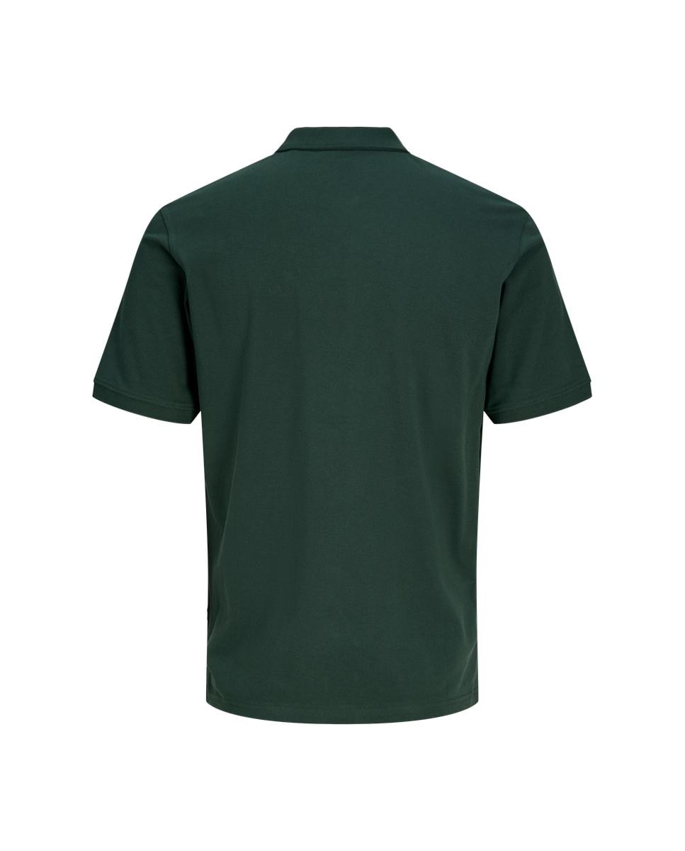 Polo de hombre slim negro de manga corta - Jack & Jones - Verde oscuro Verde oscuro-7