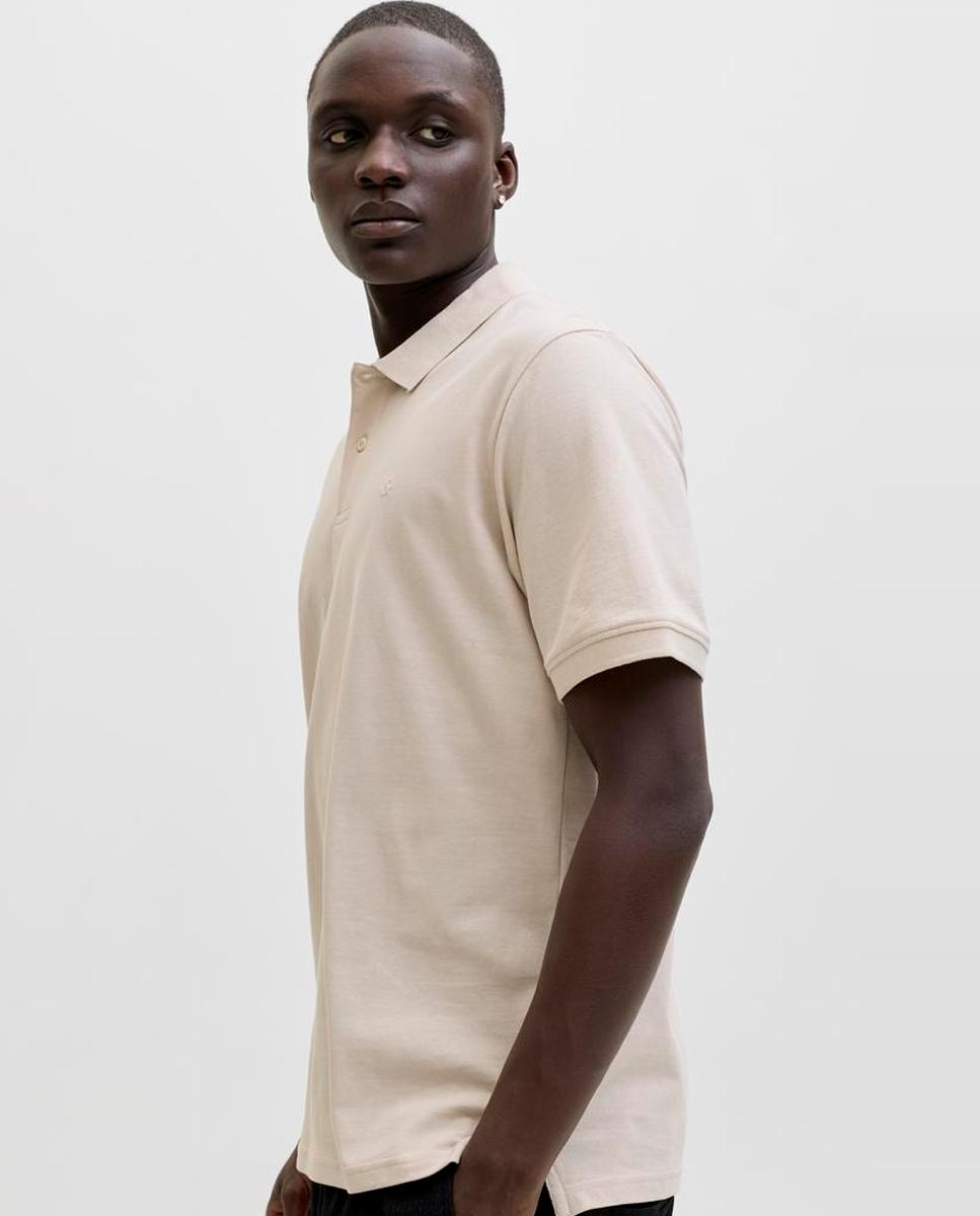 Polo Slim de Manga Curta - Preto Creme-3