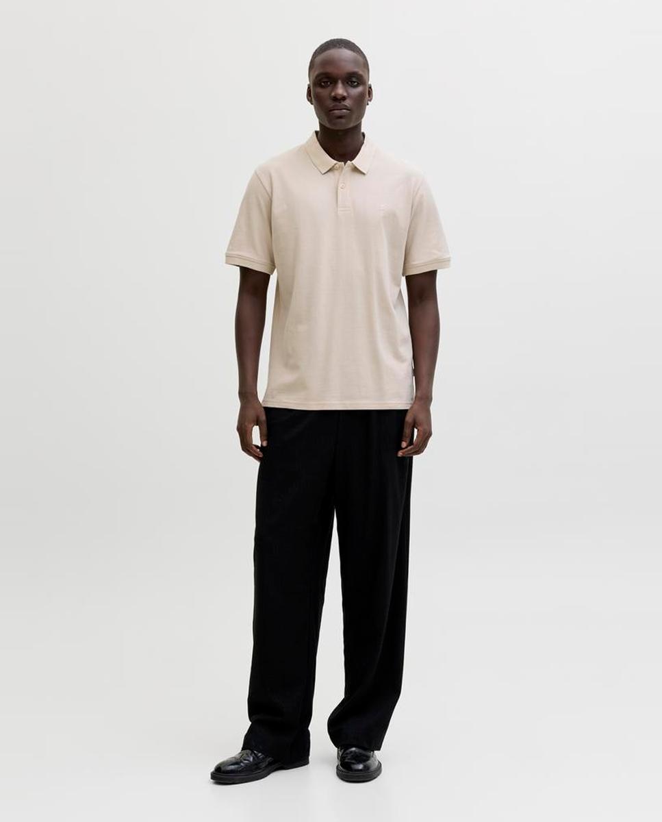 Polo Slim de Manga Curta - Preto Creme-8