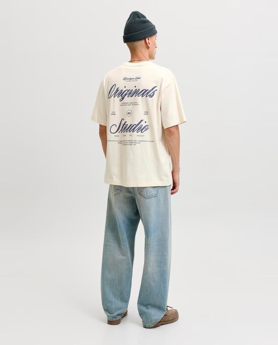 Camiseta de hombre manga corta con backprint - Jack & Jones - Blanco Blanco-3