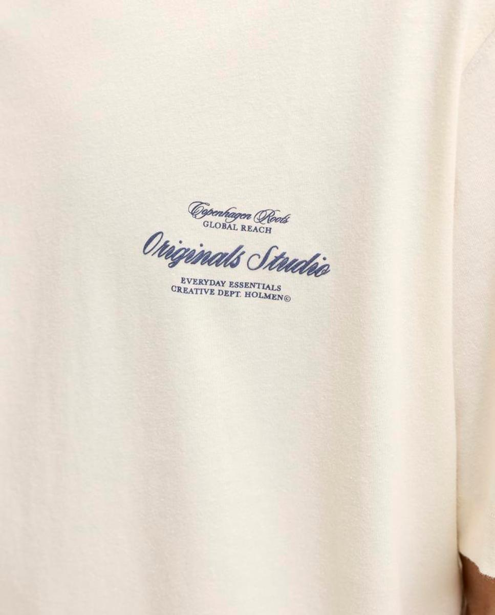 Camiseta de hombre manga corta con backprint - Jack & Jones - Blanco Blanco-4