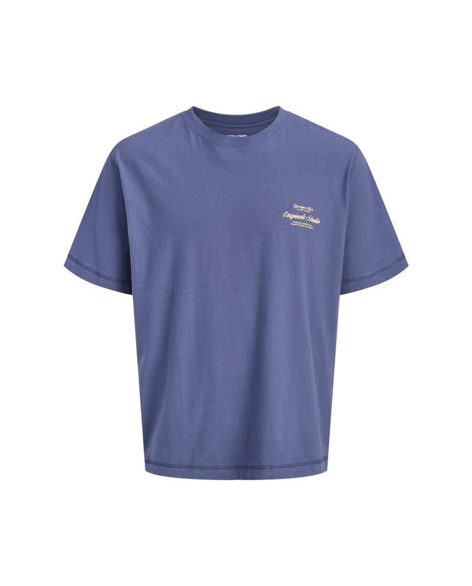 Camiseta de hombre manga corta con backprint - Jack & Jones - Azul Azul-6