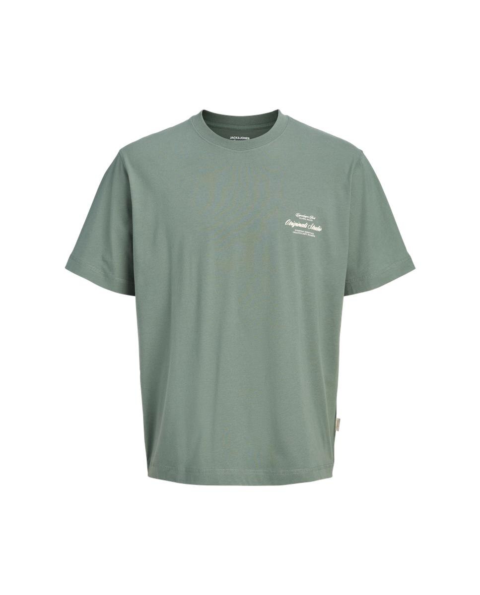 Camiseta de hombre manga corta con backprint - Jack & Jones - Verde Verde-6
