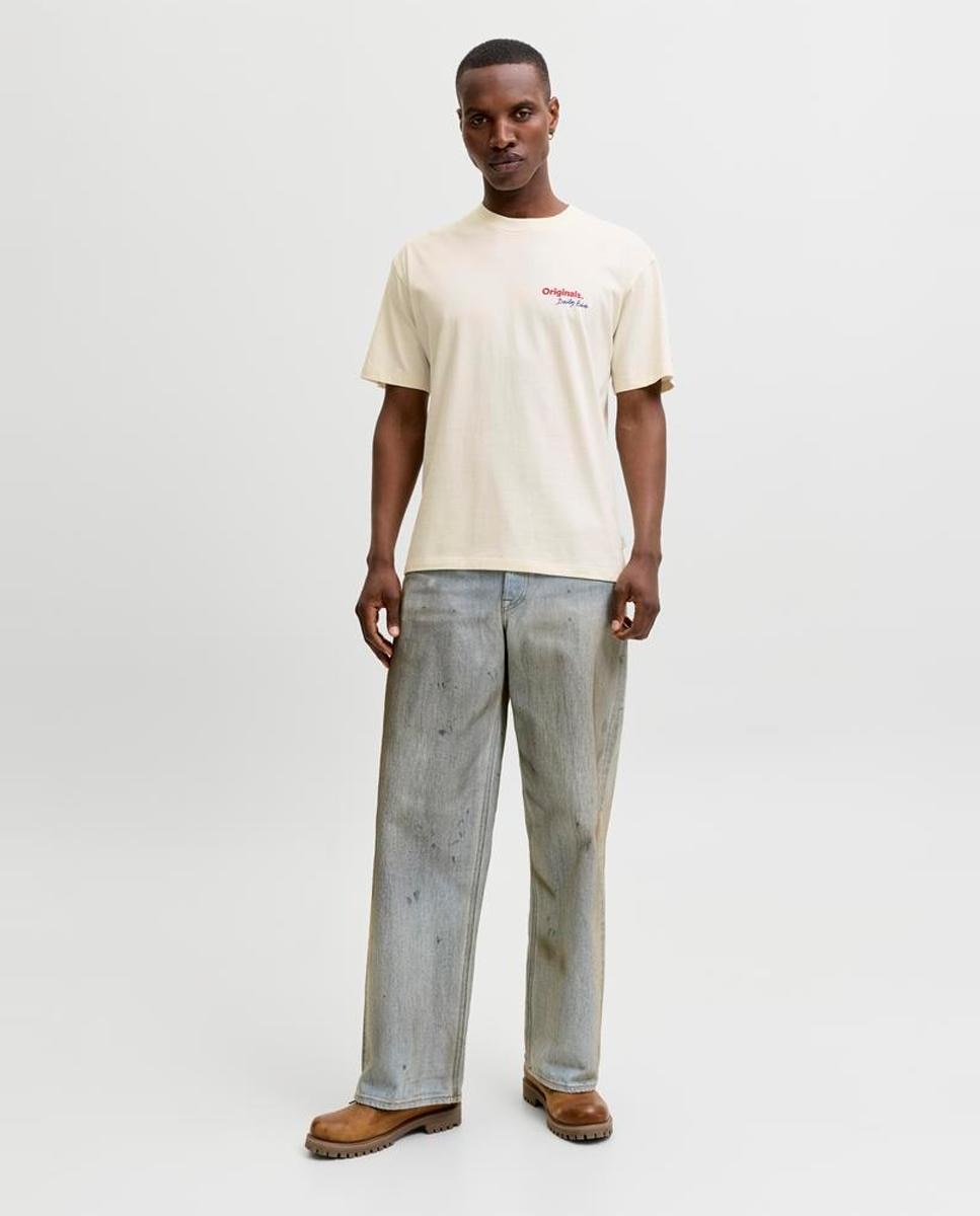 Camiseta de hombre manga corta con backprint - Jack & Jones - Blanco Blanco-8