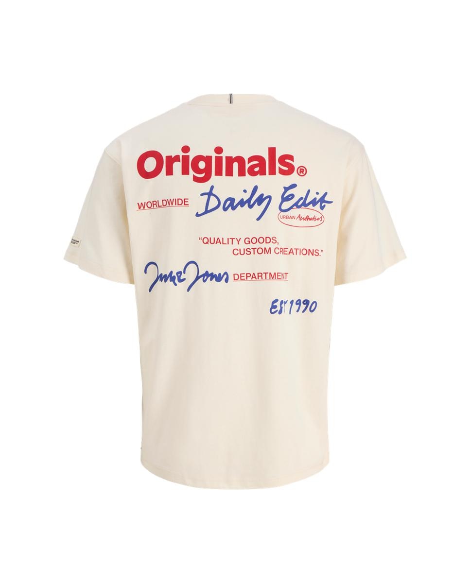 Camiseta de hombre manga corta con backprint - Jack & Jones - Blanco Blanco-7