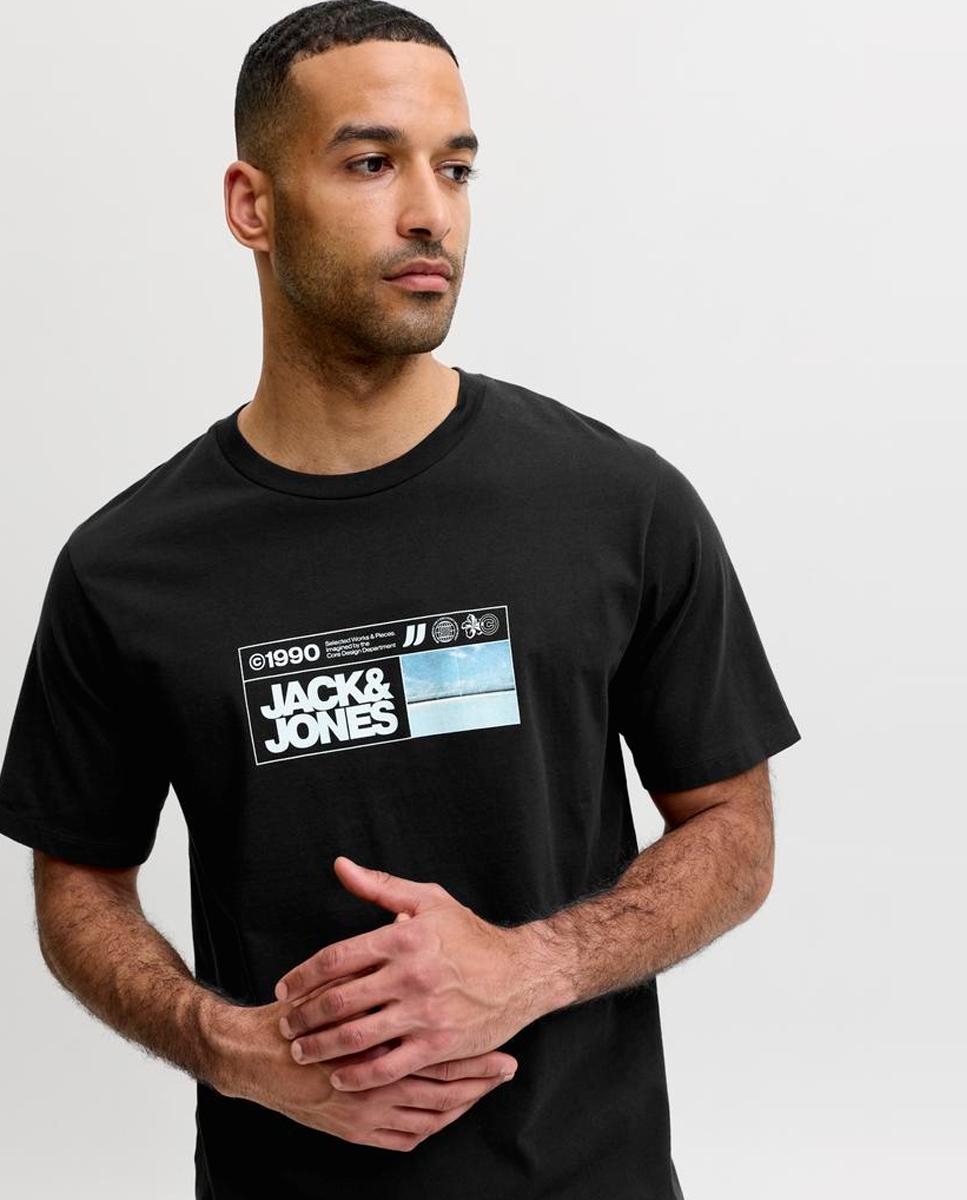 Camiseta de hombre de manga corta - Jack & Jones - Negro Negro-3