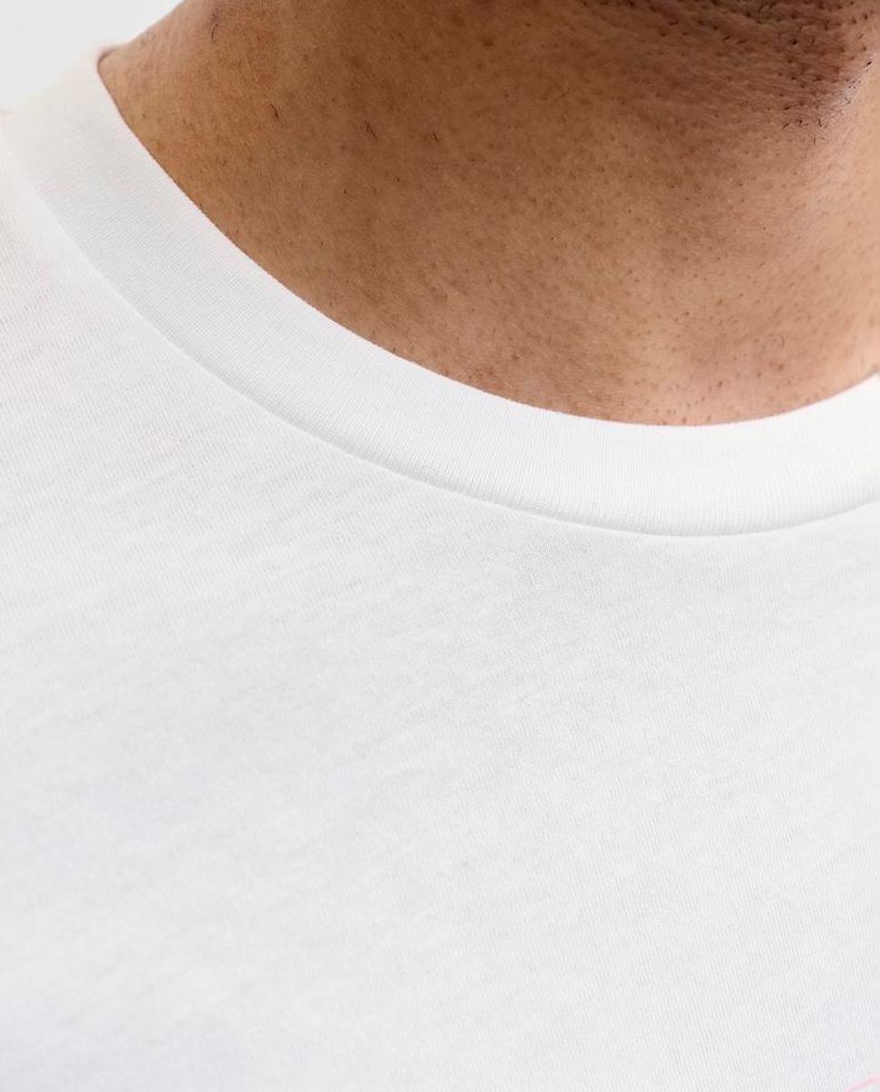 T-shirt de homem de manga curta Branco-4