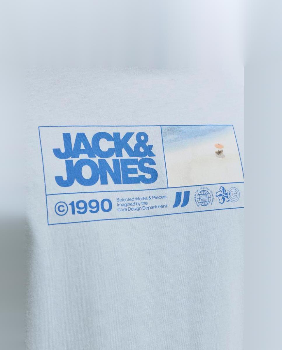 Camiseta de hombre de manga corta - Jack & Jones - Azul claro Azul claro-5