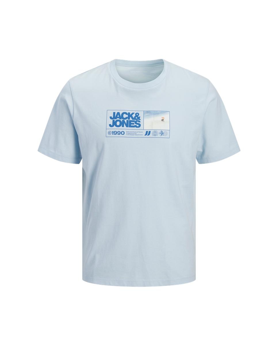 Camiseta de hombre de manga corta - Jack & Jones - Azul claro Azul claro-6