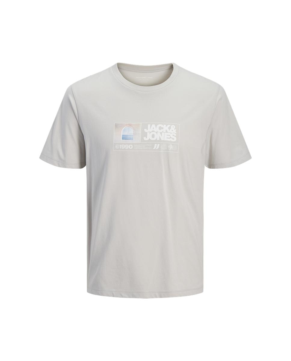 Camiseta de hombre de manga corta - Jack & Jones - Gris claro Gris claro-5