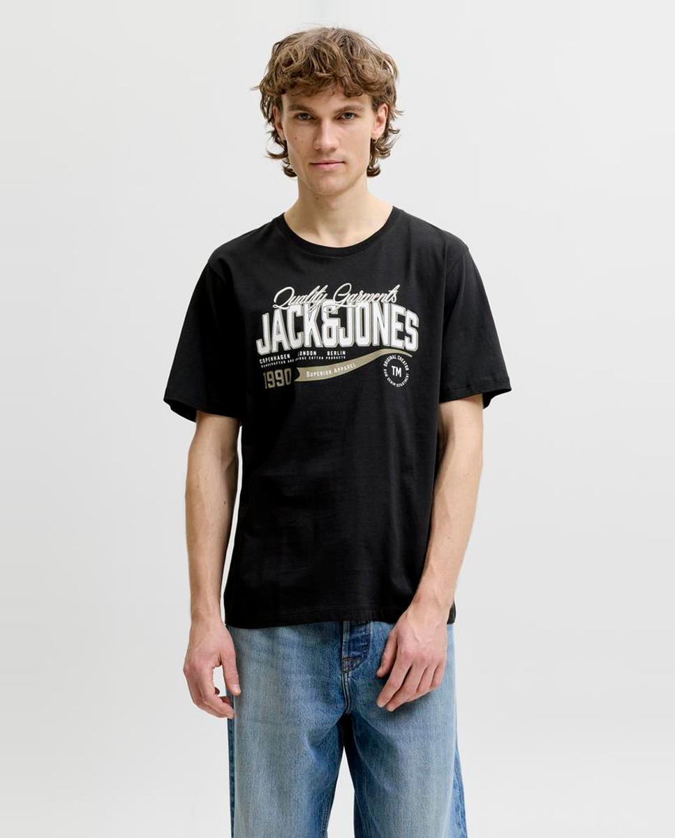 Camiseta de hombre de manga corta - Jack & Jones - Negro Negro-1