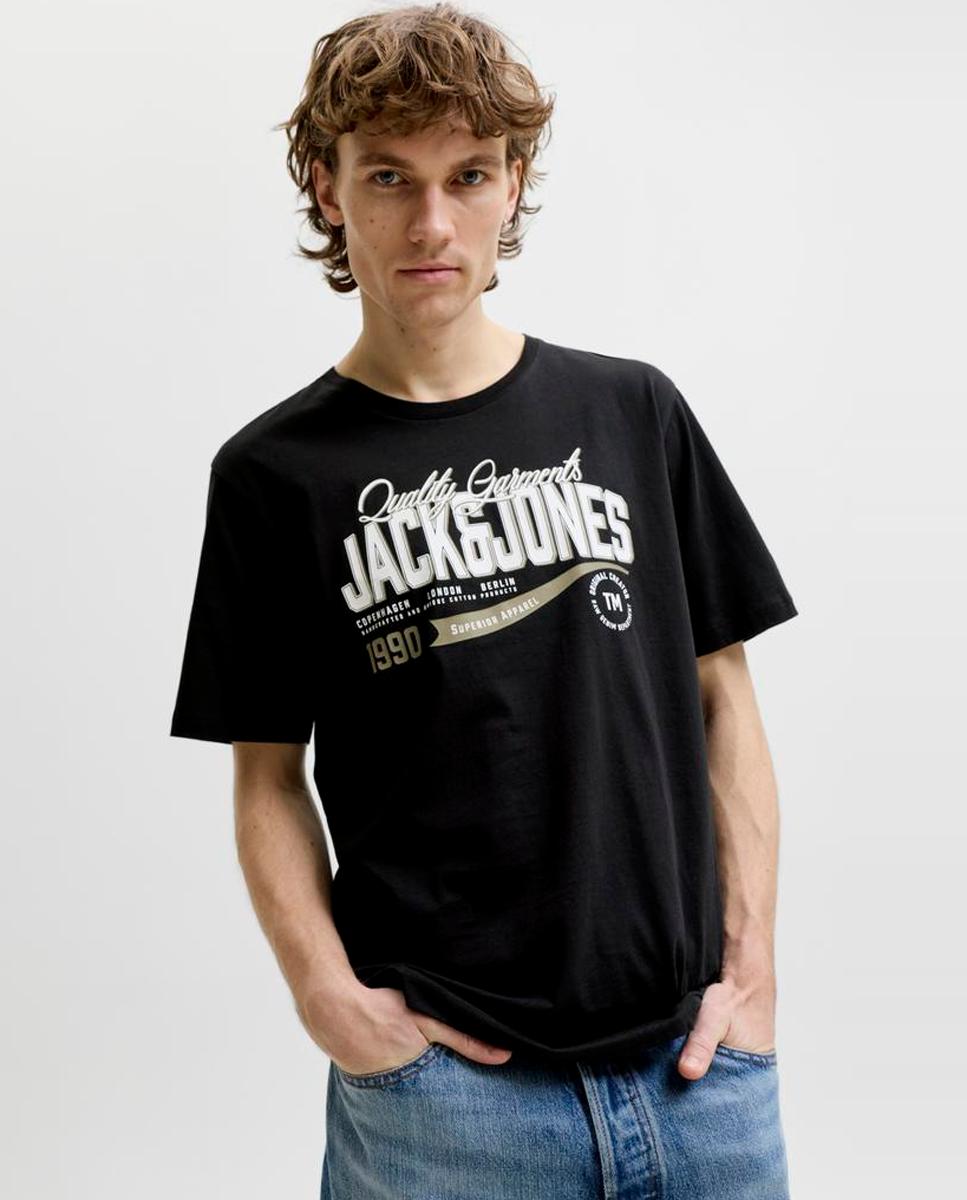 Camiseta de hombre de manga corta - Jack & Jones - Negro Negro-3