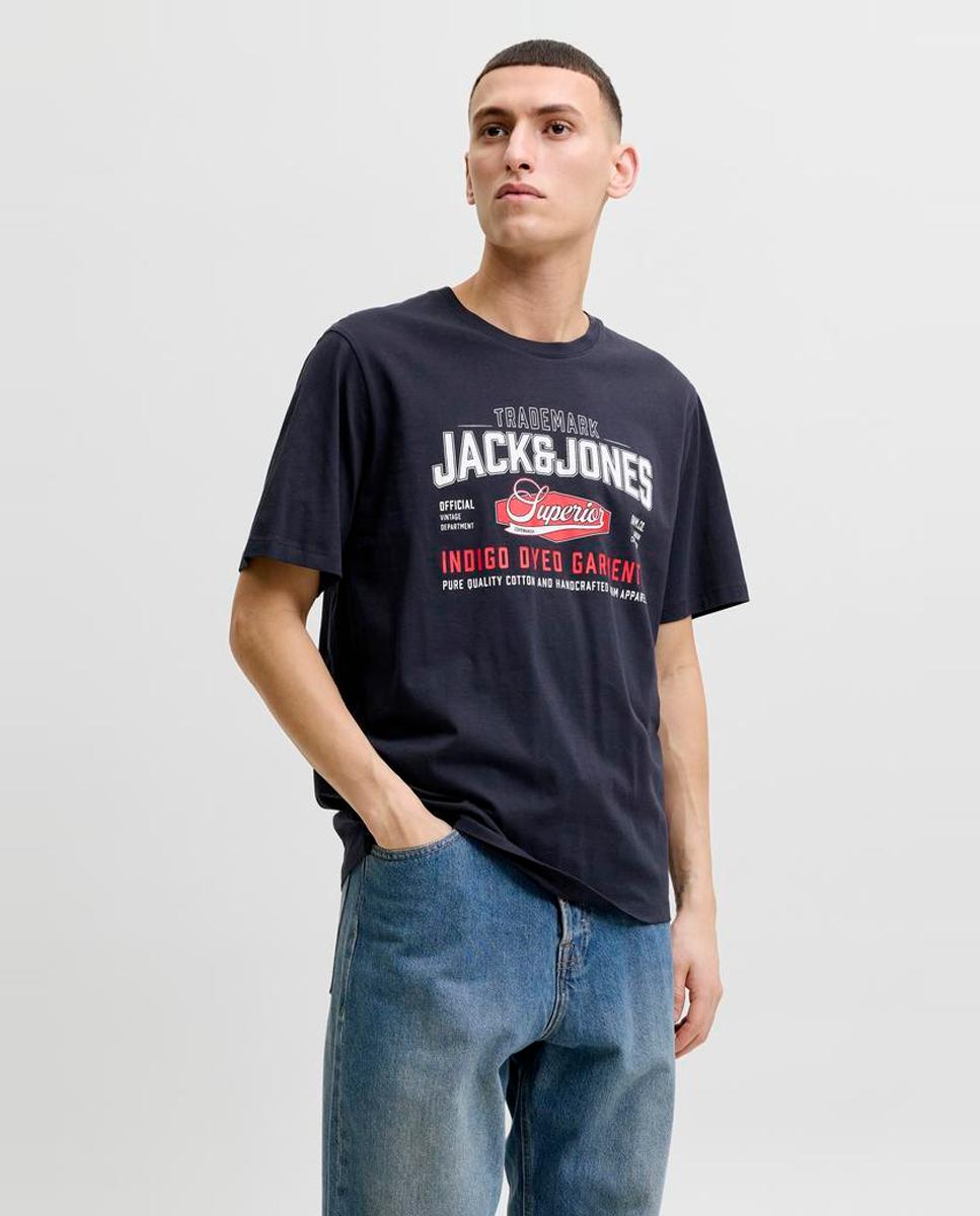 Camiseta de hombre de manga corta - Jack & Jones - Azul marino Azul marino-1