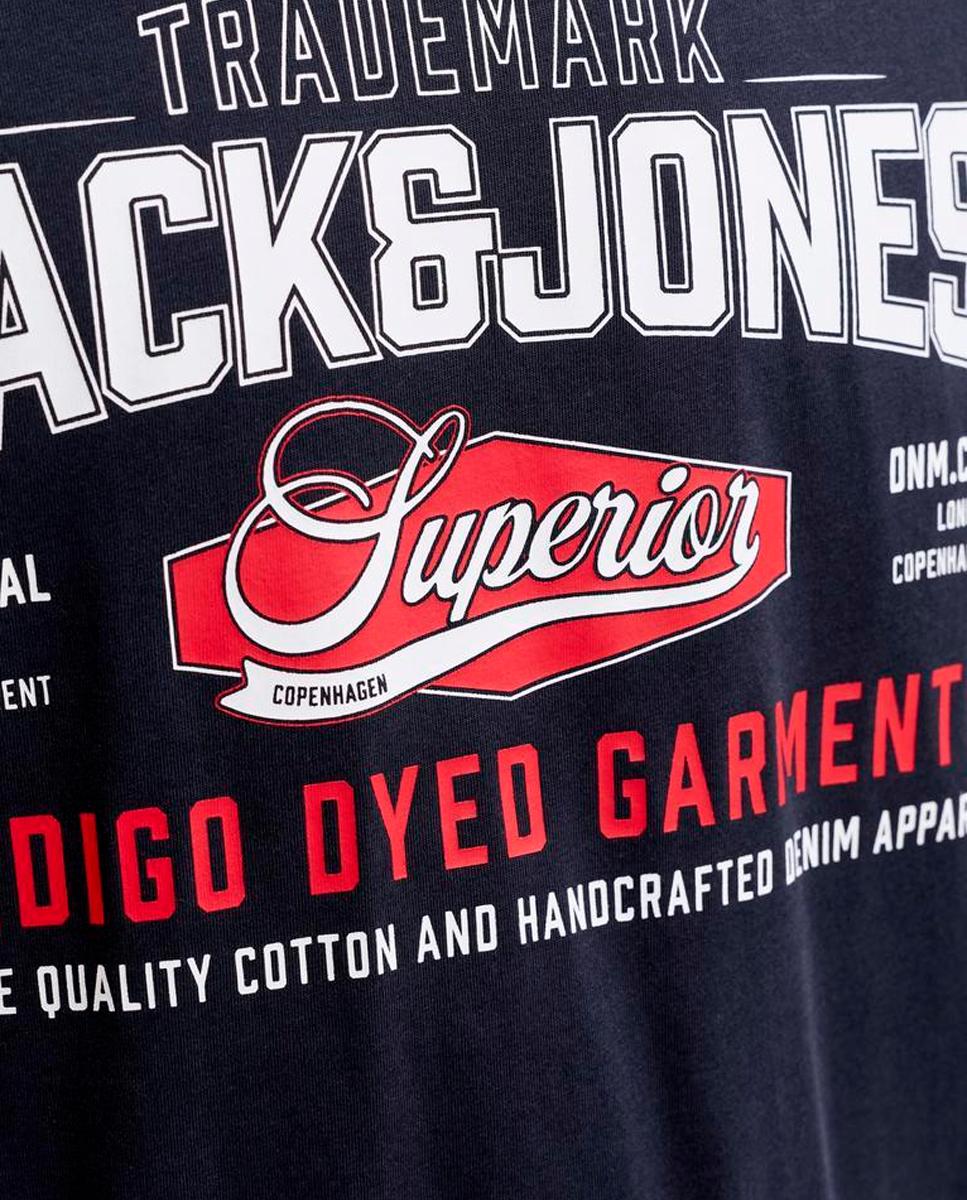 Camiseta de hombre de manga corta - Jack & Jones - Azul marino Azul marino-4