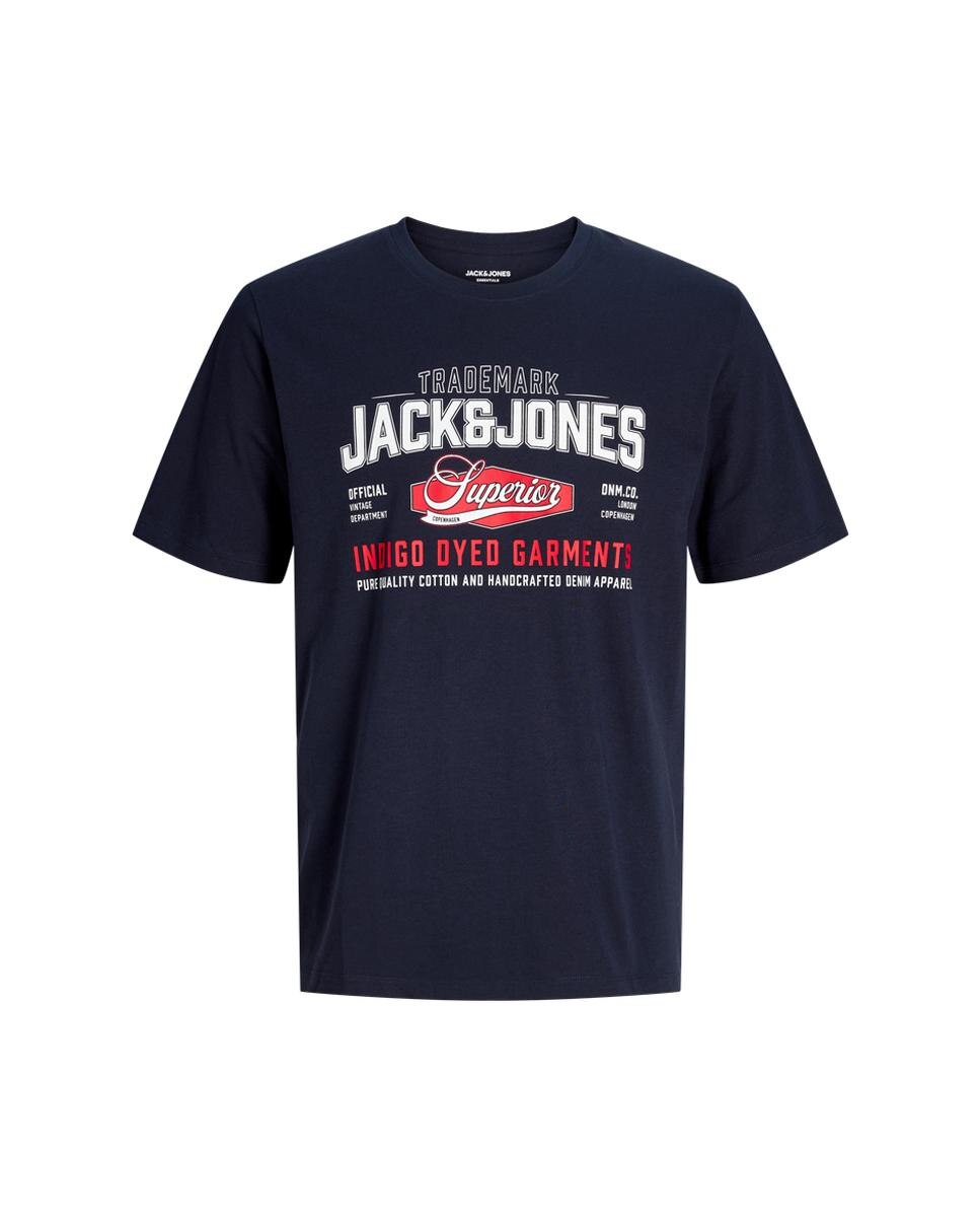Camiseta de hombre de manga corta - Jack & Jones - Azul marino Azul marino-6