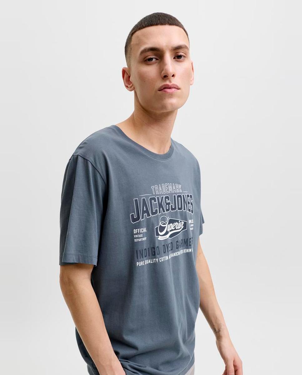 Camiseta de hombre de manga corta - Jack & Jones - Azul Azul-3