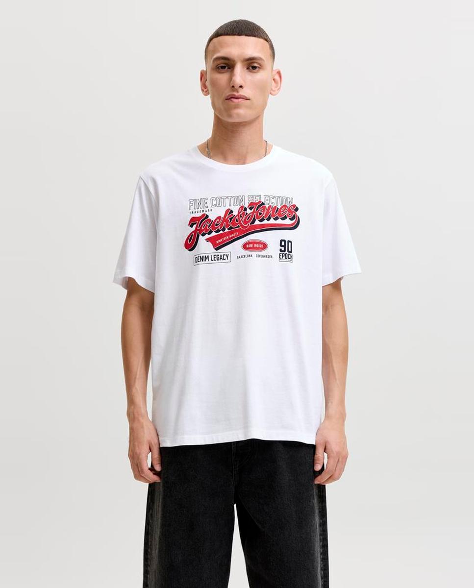 Camiseta de hombre de manga corta - Jack & Jones - Blanco Blanco-1