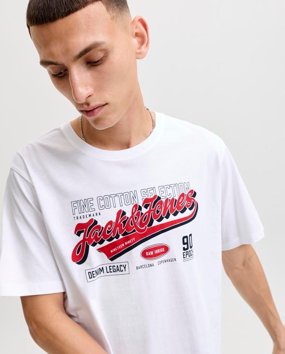 Camiseta de hombre de manga corta - Jack & Jones - Blanco Blanco-3