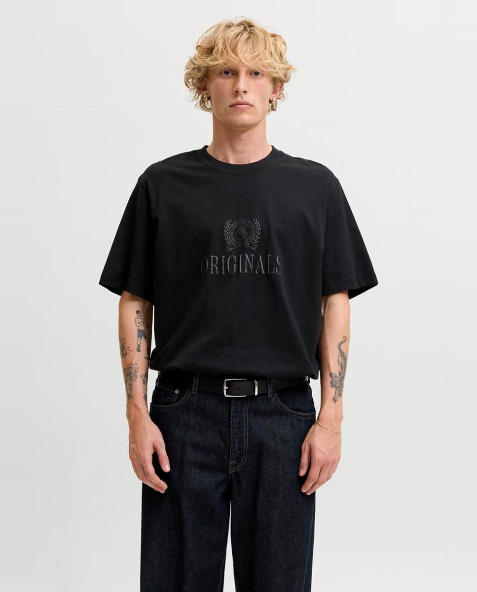 Camiseta de hombre de manga corta - Jack & Jones - Negro Negro-1