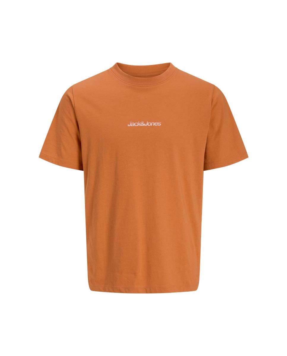 T-shirt de Manga Curta com Backprint Salmão-6