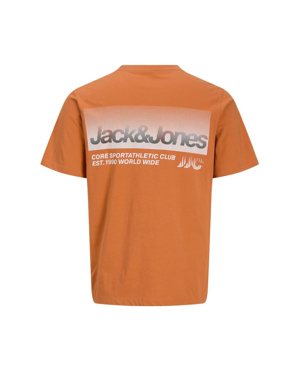 T-shirt de Manga Curta com Backprint Salmão-7