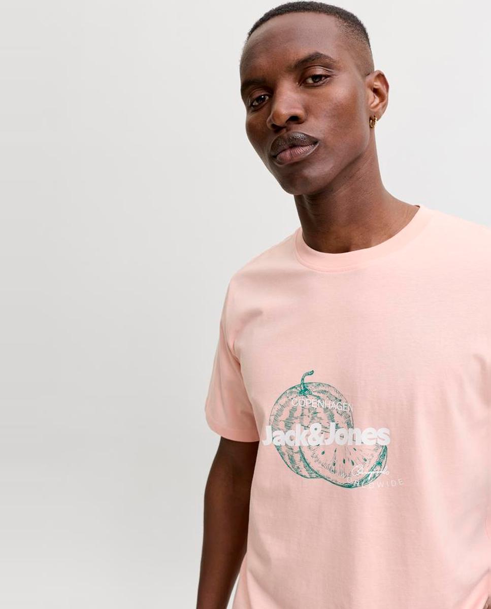 Camiseta de hombre de manga corta - Jack & Jones - Rosa Rosa-3