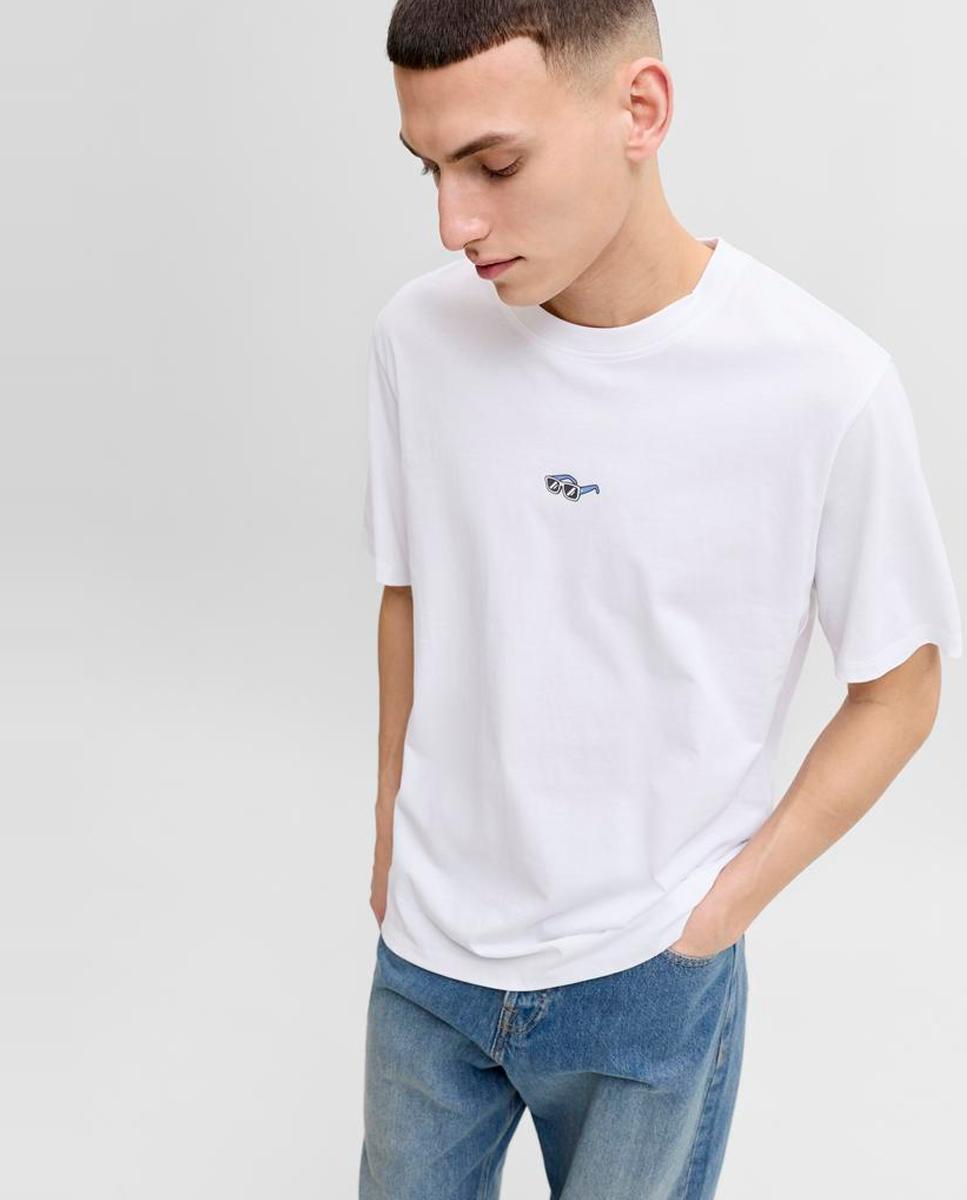 T-shirt de homem de manga curta Branco-3