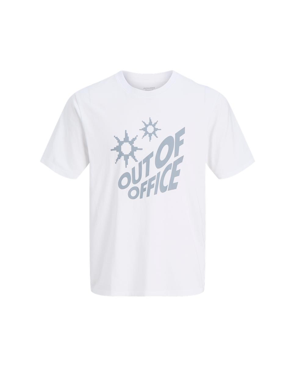 T-shirt de homem de manga curta Branco-7