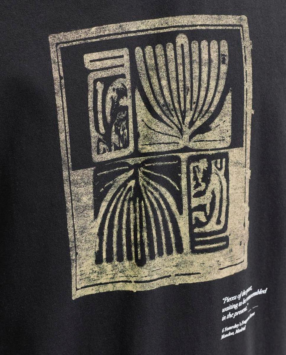 T-shirt de homem de manga curta Preto-4