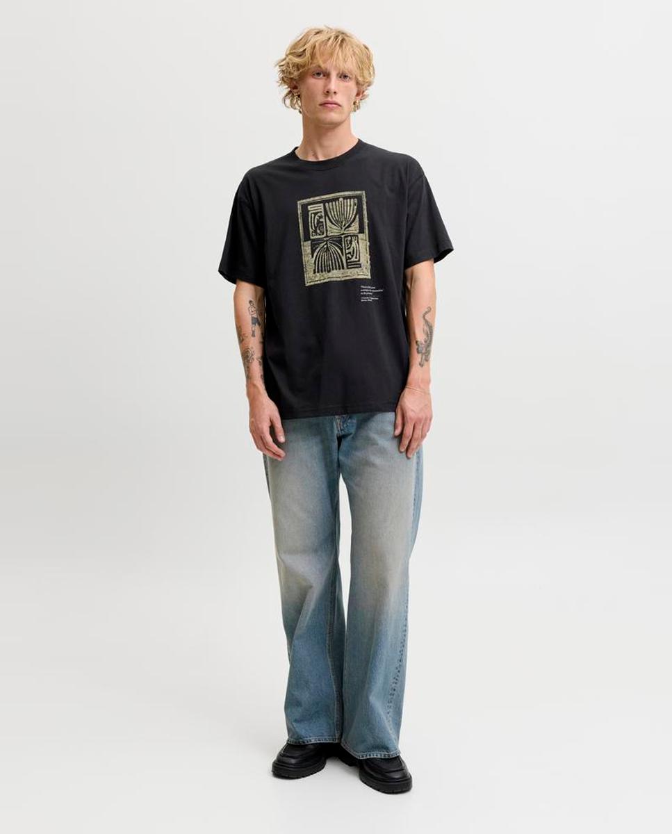 T-shirt de homem de manga curta Preto-8