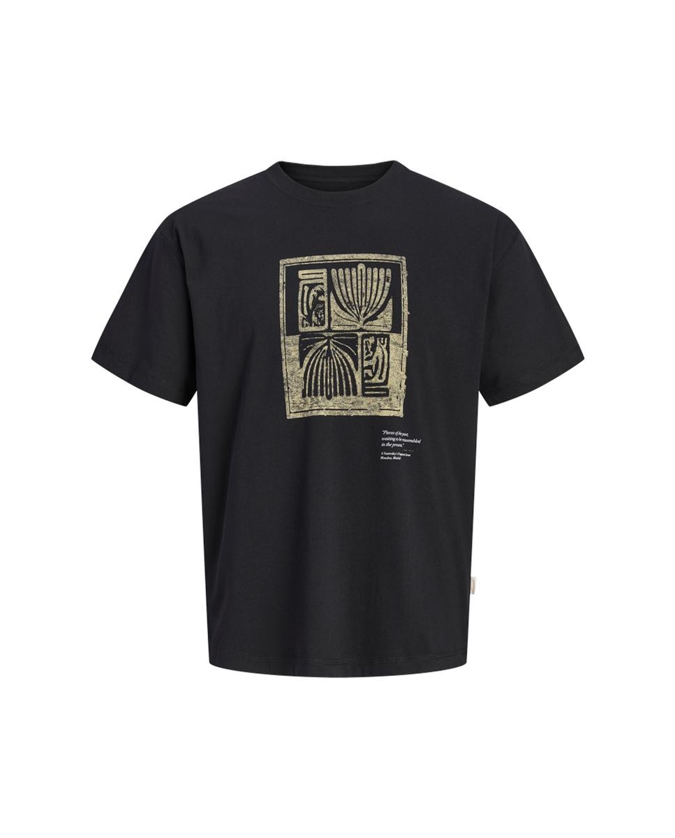 T-shirt de homem de manga curta Preto-6