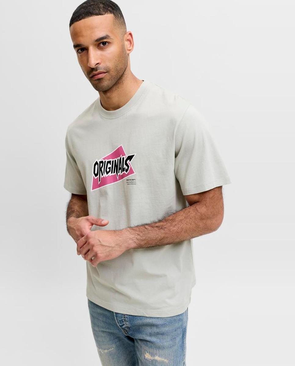 T-shirt de homem de manga curta Cinzento-3