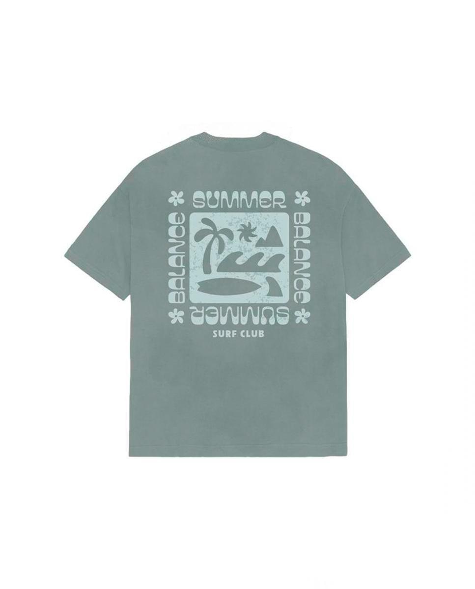 T-shirt de Manga Curta com Backprint Verde-2