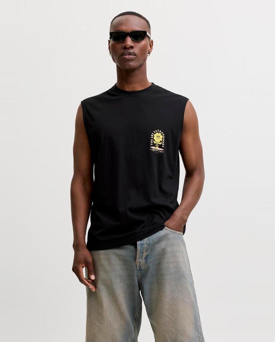 Imagem 0 de T-shirt sem Mangas com Estampado Traseiro