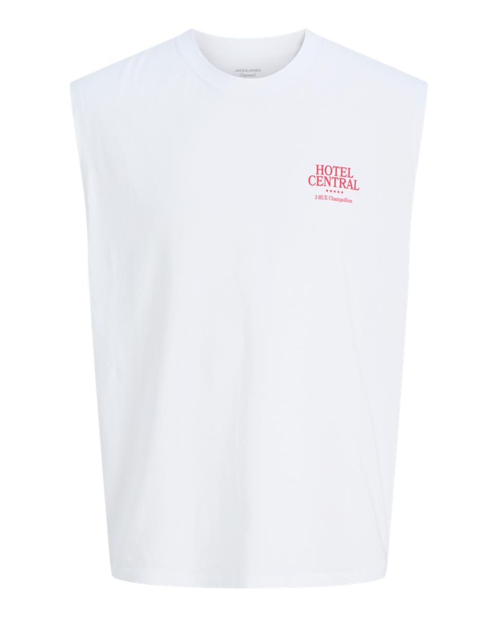 Camiseta de hombre sin mangas con backprint - Jack & Jones - Blanco Blanco-6
