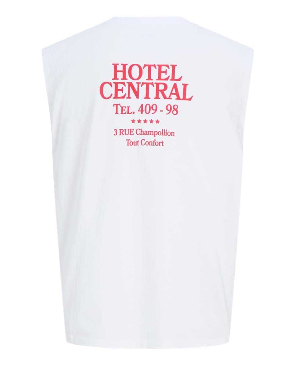 Camiseta de hombre sin mangas con backprint - Jack & Jones - Blanco Blanco-7