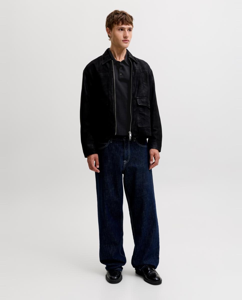 Polo básico de hombre de manga larga - Jack & Jones - Negro Negro-7