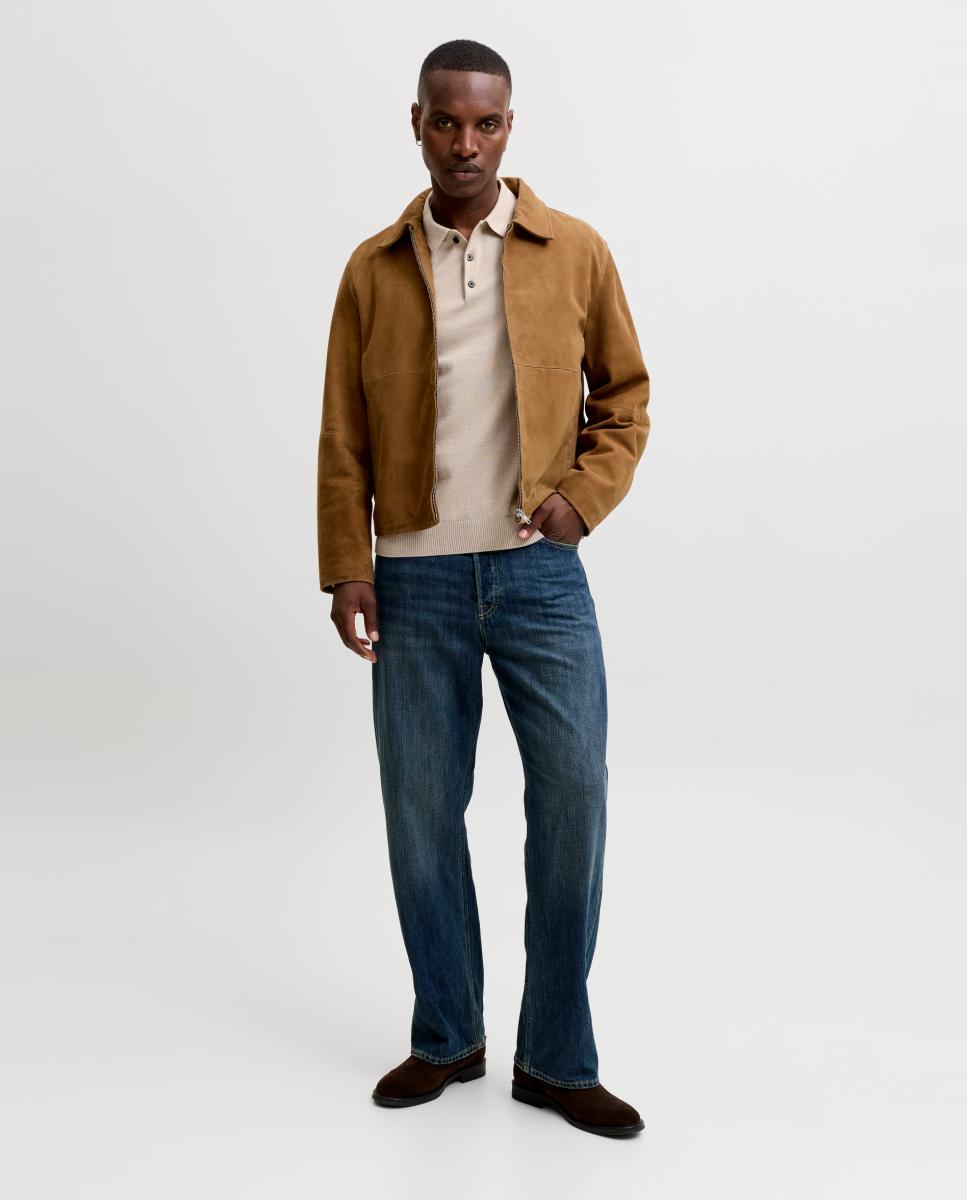 Polo básico de hombre de manga larga - Jack & Jones - Crema Crema-8