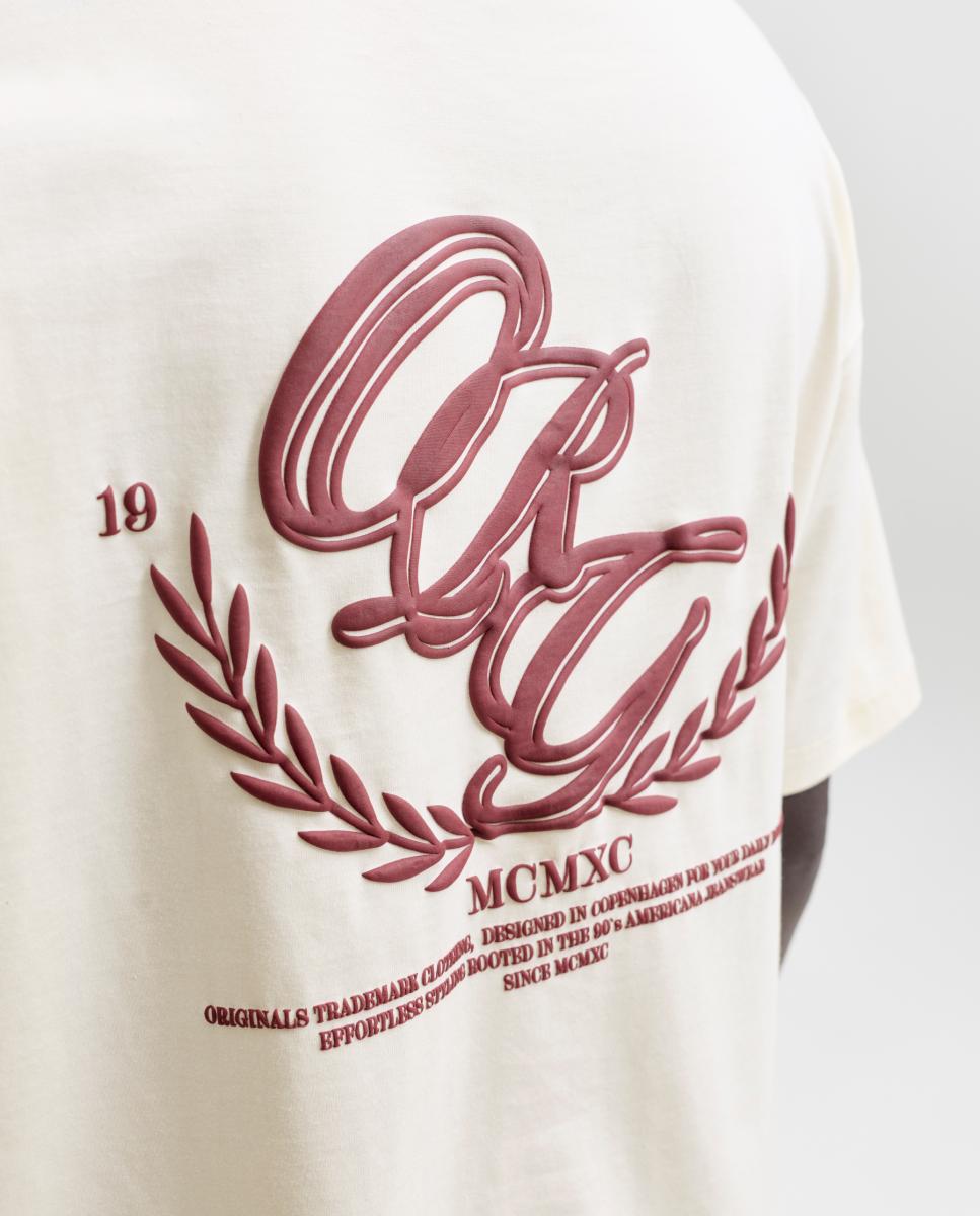 T-shirt de Manga Curta para Mulher com Estampado Traseiro Branco-5