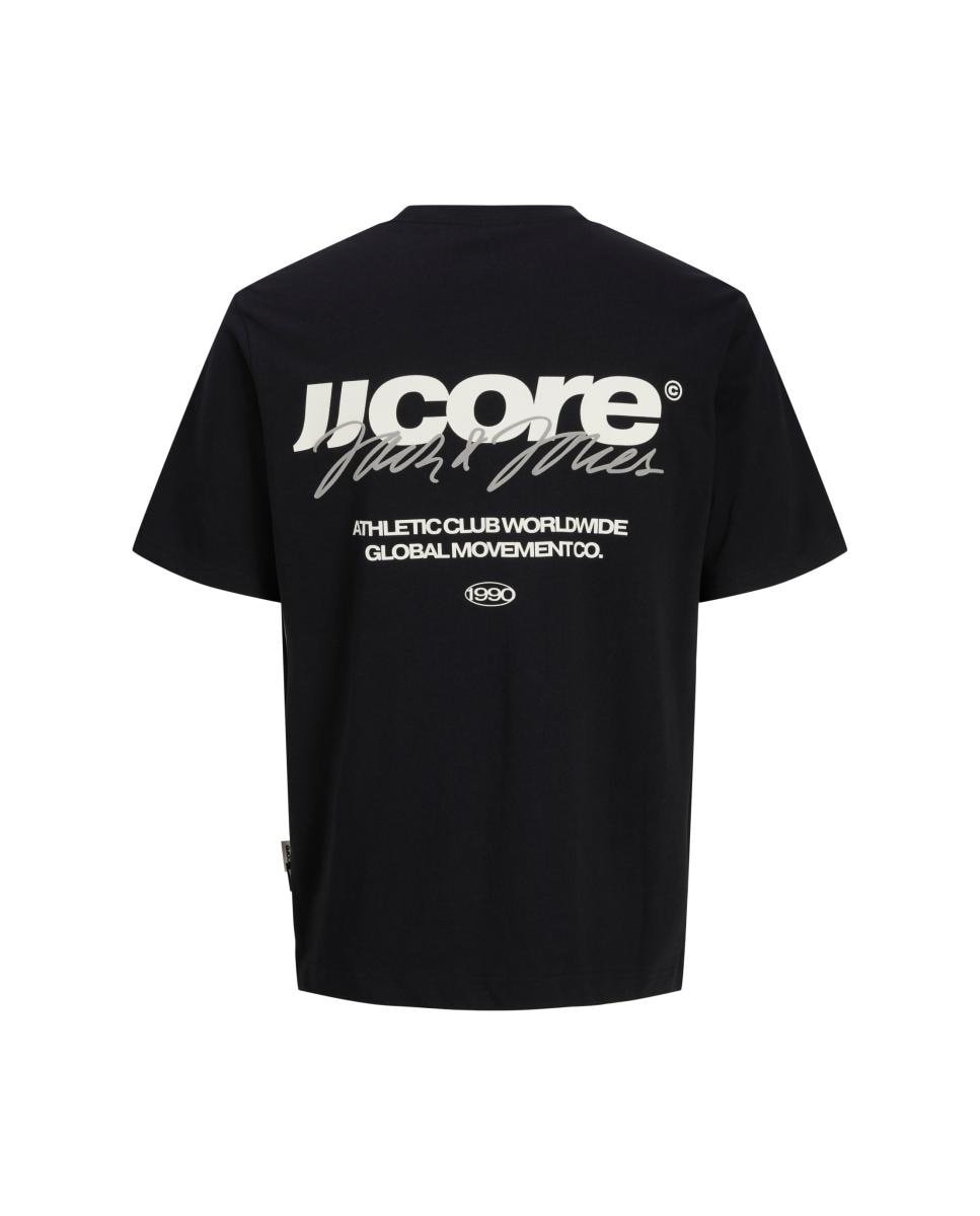 T-shirt para Homem de Manga Curta e Estampado Traseiro Preto-6