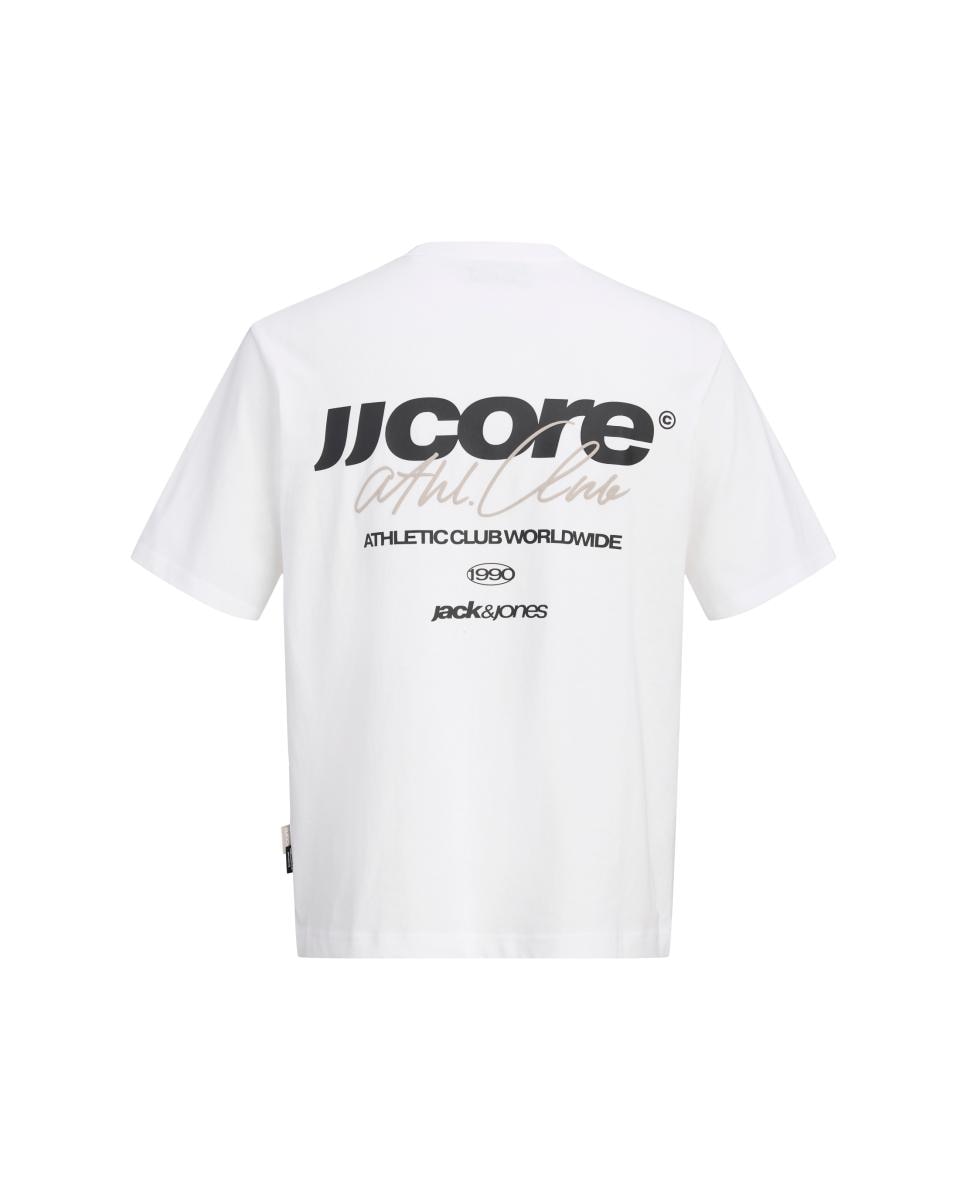 T-shirt para Homem de Manga Curta e Estampado Traseiro Branco-7