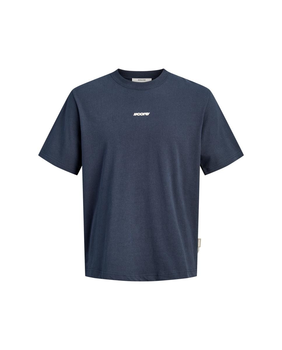 T-shirt para Homem de Manga Curta e Estampado Traseiro Azul-6