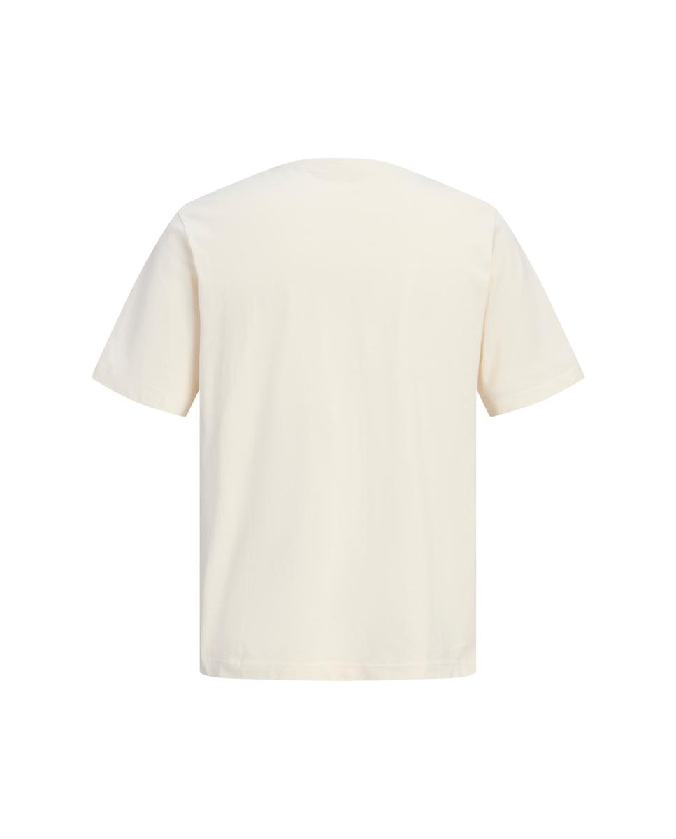 T-shirt de Manga Curta Creme-7