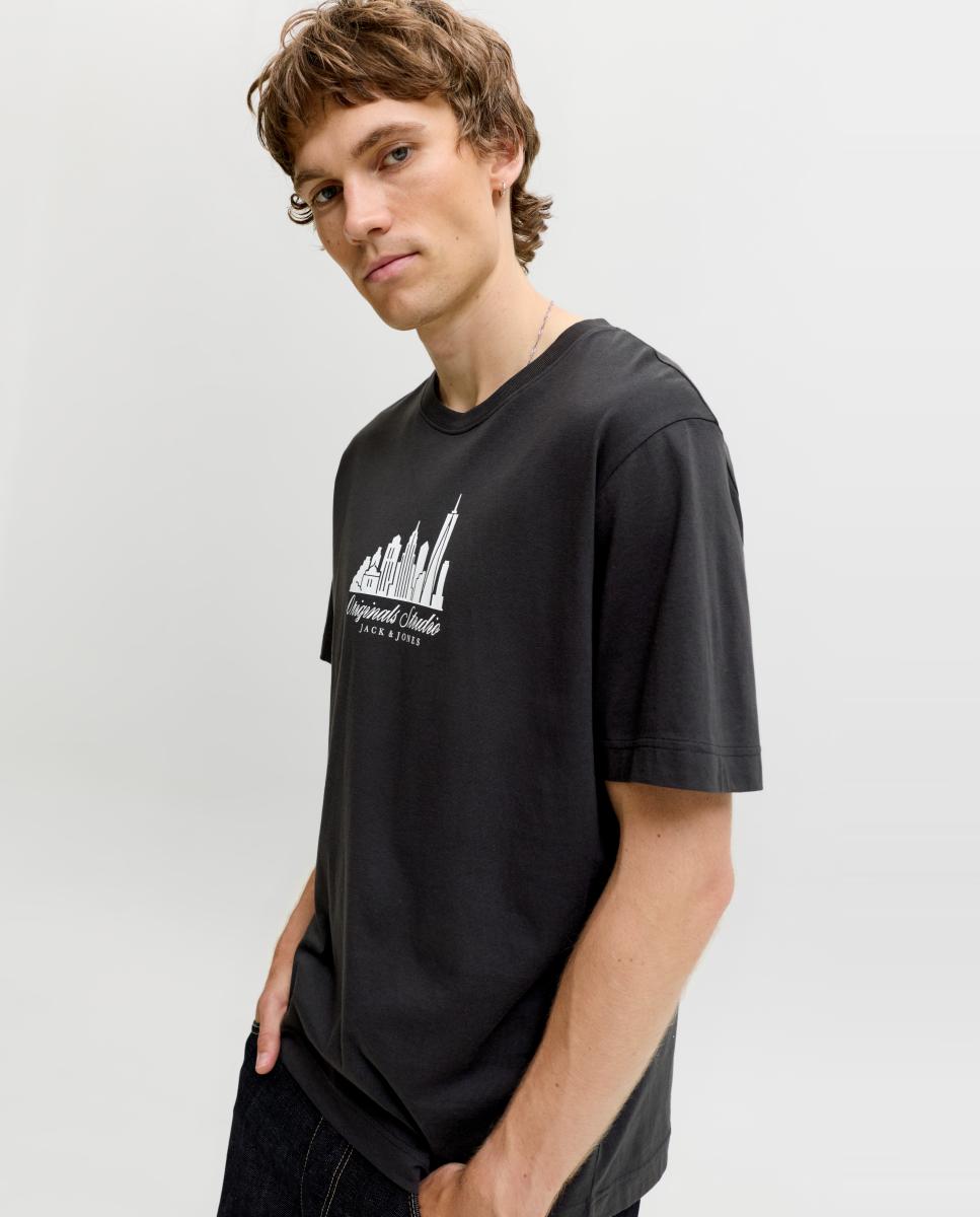 T-shirt de Manga Curta Preto-3