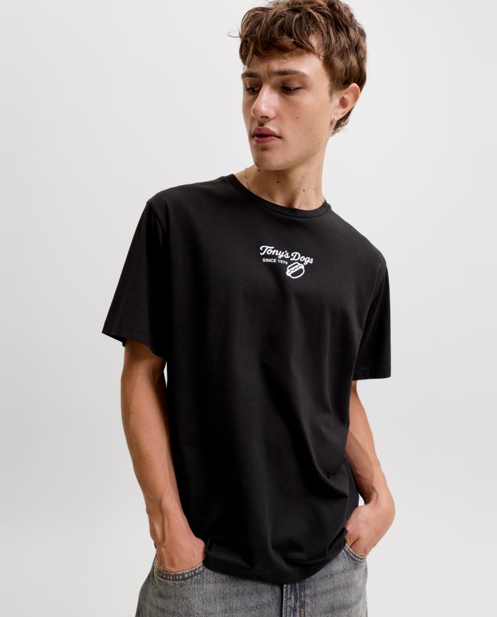 T-shirt de Manga Curta Preto-3