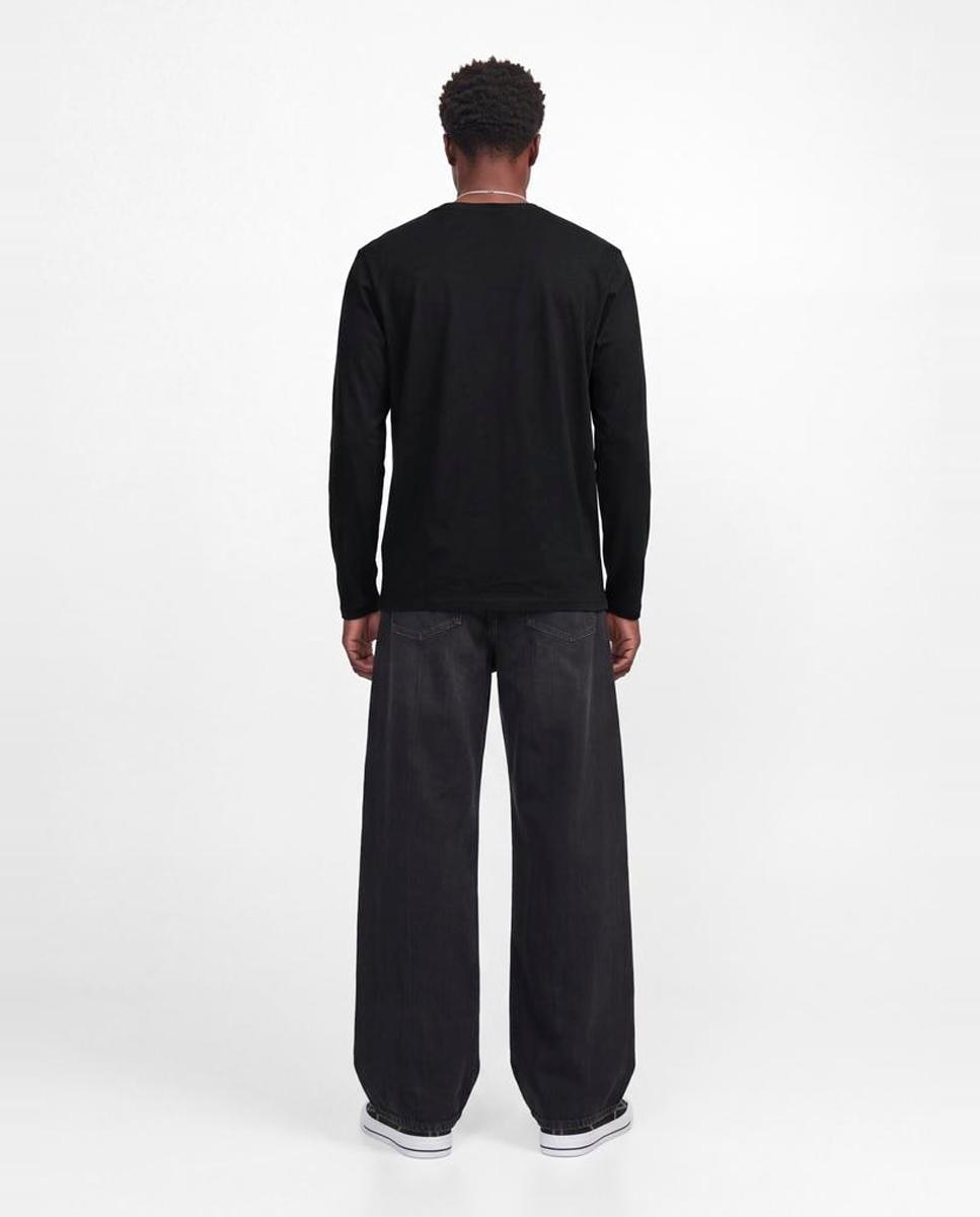 Camiseta de hombre de manga larga con cuello redondo - Jack & Jones - Negro Negro-2