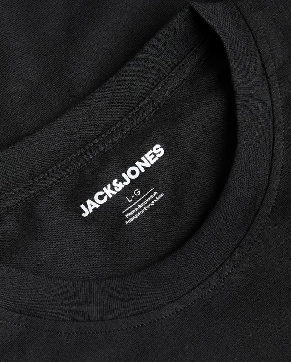 Camiseta de hombre de manga larga con cuello redondo - Jack & Jones - Negro Negro-4
