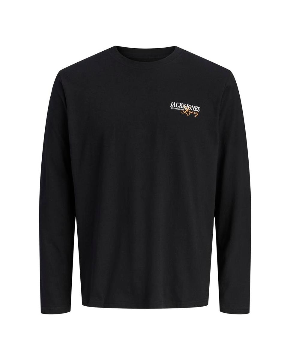 Camiseta de hombre de manga larga con cuello redondo - Jack & Jones - Negro Negro-5