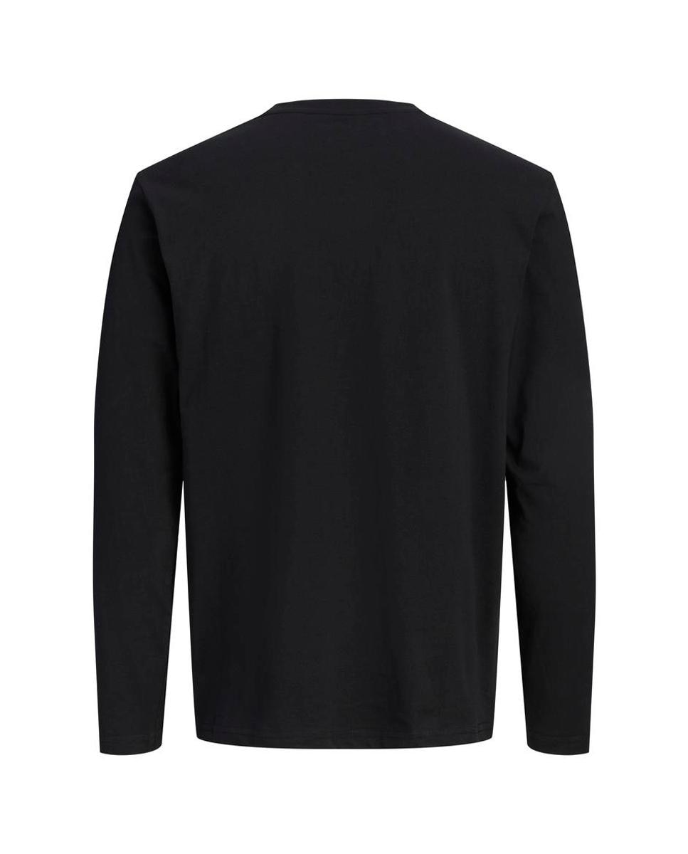 Camiseta de hombre de manga larga con cuello redondo - Jack & Jones - Negro Negro-6