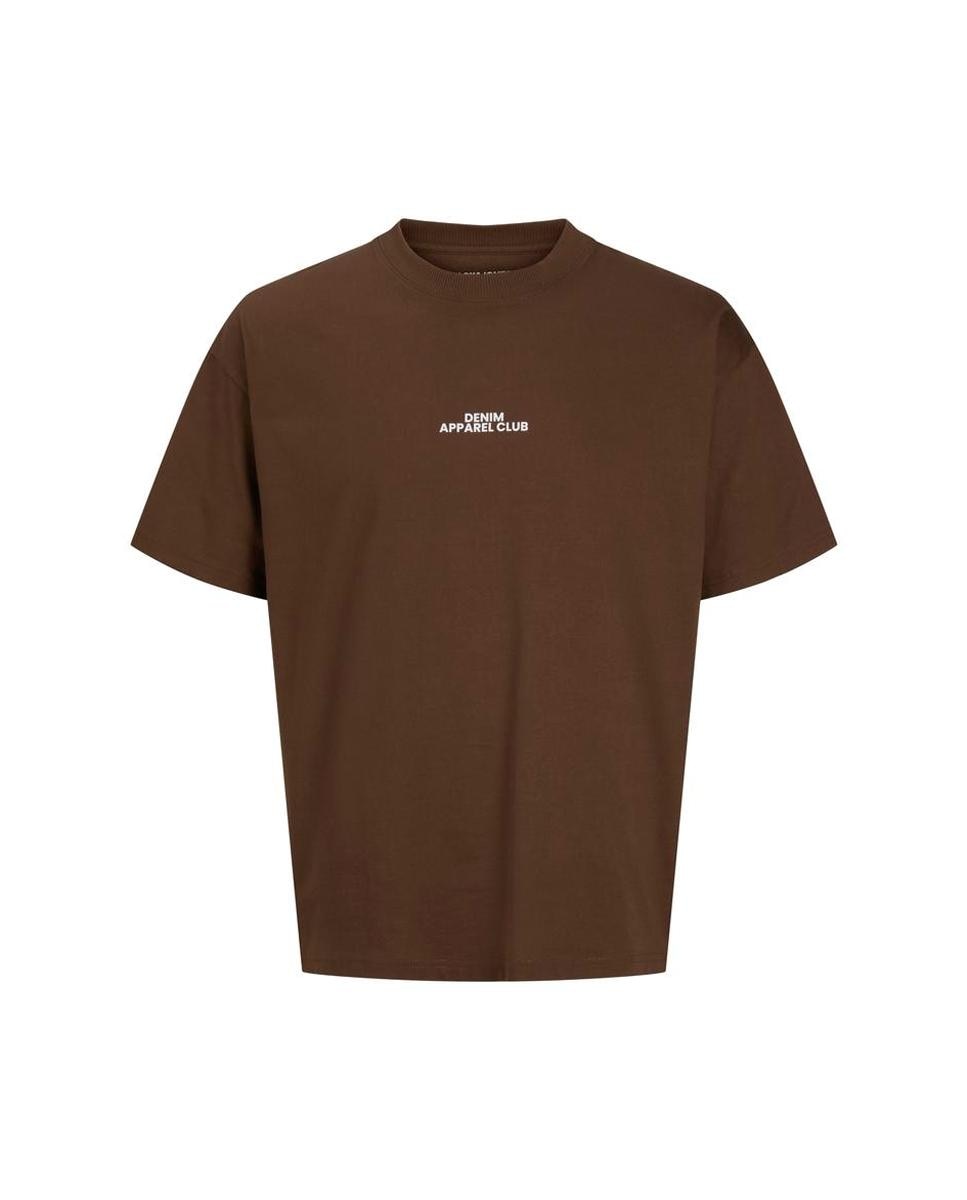 Camiseta de hombre de manga corta con print trasero - Jack & Jones - Marrón Marrón-1